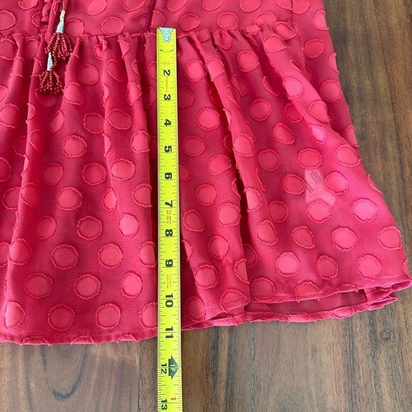Soft Surroundings Besito Blouse red polka dot bell sleeve sz M - Picture 14 of 15